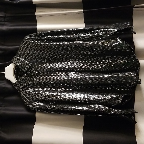 Plus Size Sequin Shirt - Picture 1 of 3